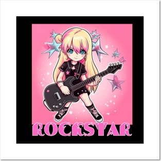 Rockstar Girl, Rock & Roll Girl, Cute Girl, Girl Power Posters and Art